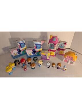 Vintage Lot Disney Doorables & Mashem's Buildings Cinderella Little Mermaid